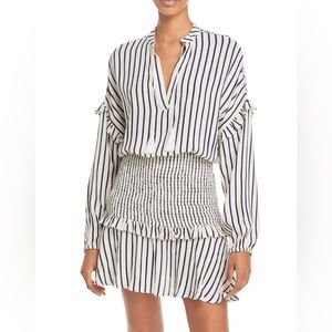 Aqua • Stripped Smock Dress • Summer White Light